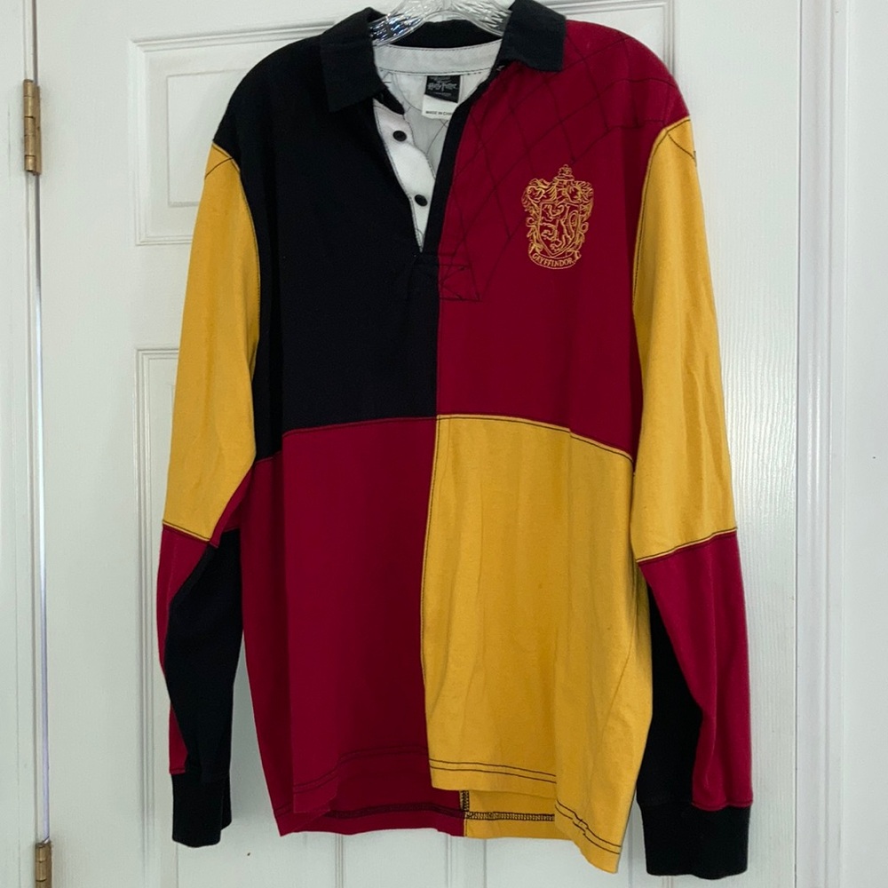 Harry Potter - Men’s Gryffindor Rugby, #07,  long sleeve, L
